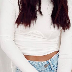 Wide Awake White Long Sleeve Top